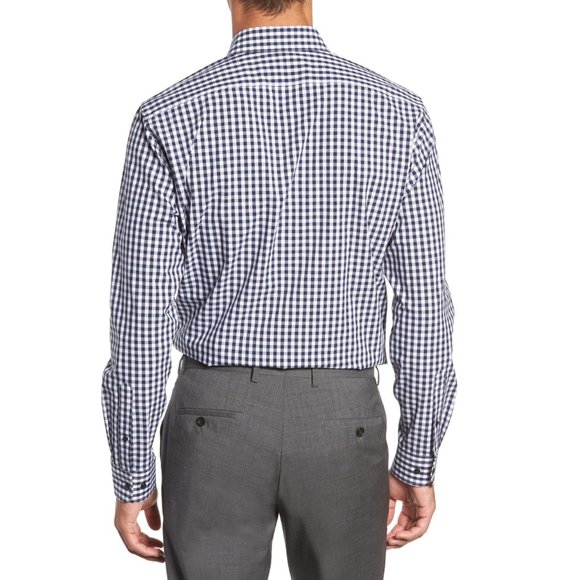 Tech-Smart Extra Trim Fit Stretch Dress Shirt - Picture 4 of 5